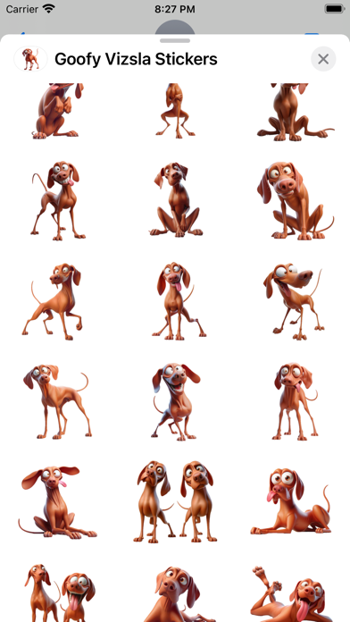 Screenshot #2 pour Goofy Vizsla Stickers