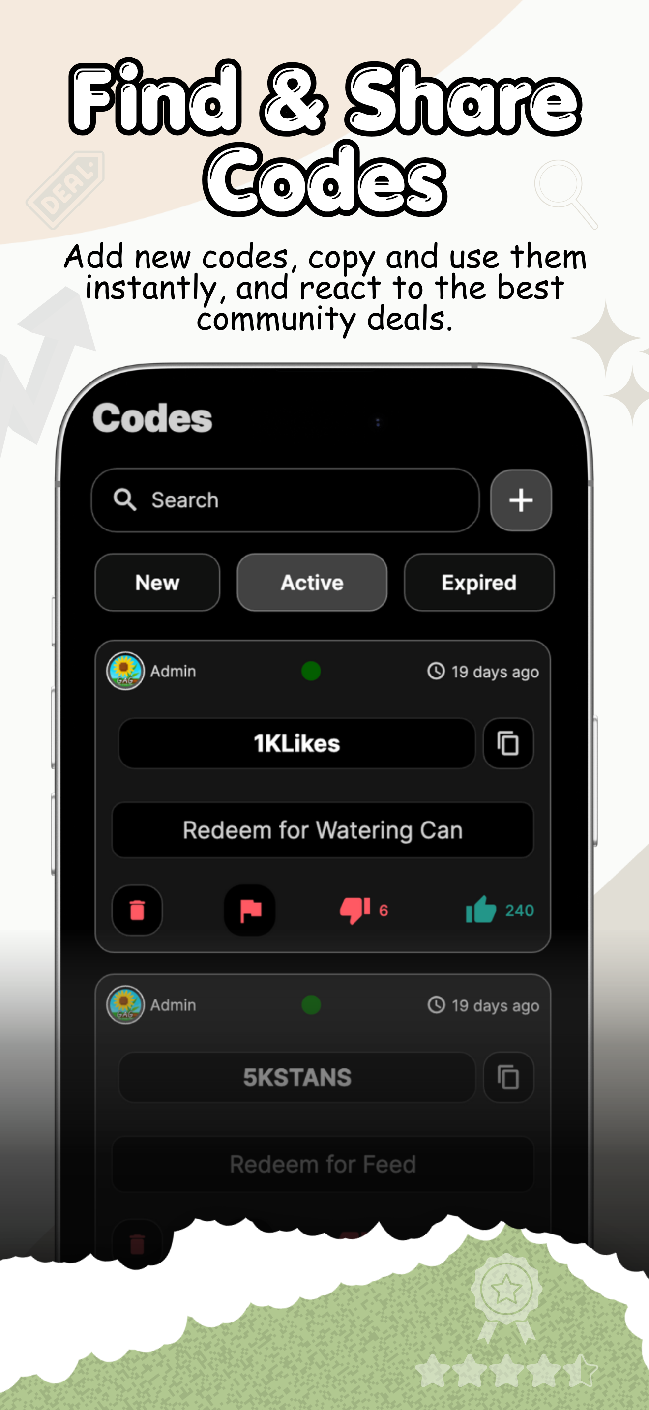 Grow A Garden : Codes & Stocks