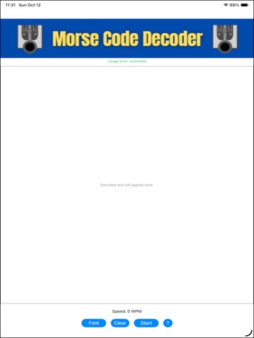 CW Decoder iPad screenshot