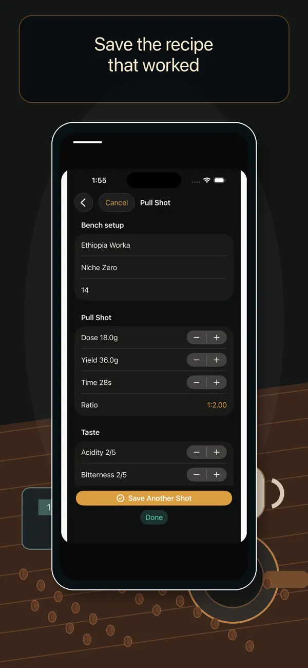 Screenshot #3 pour PullPilot: Espresso Dial-In