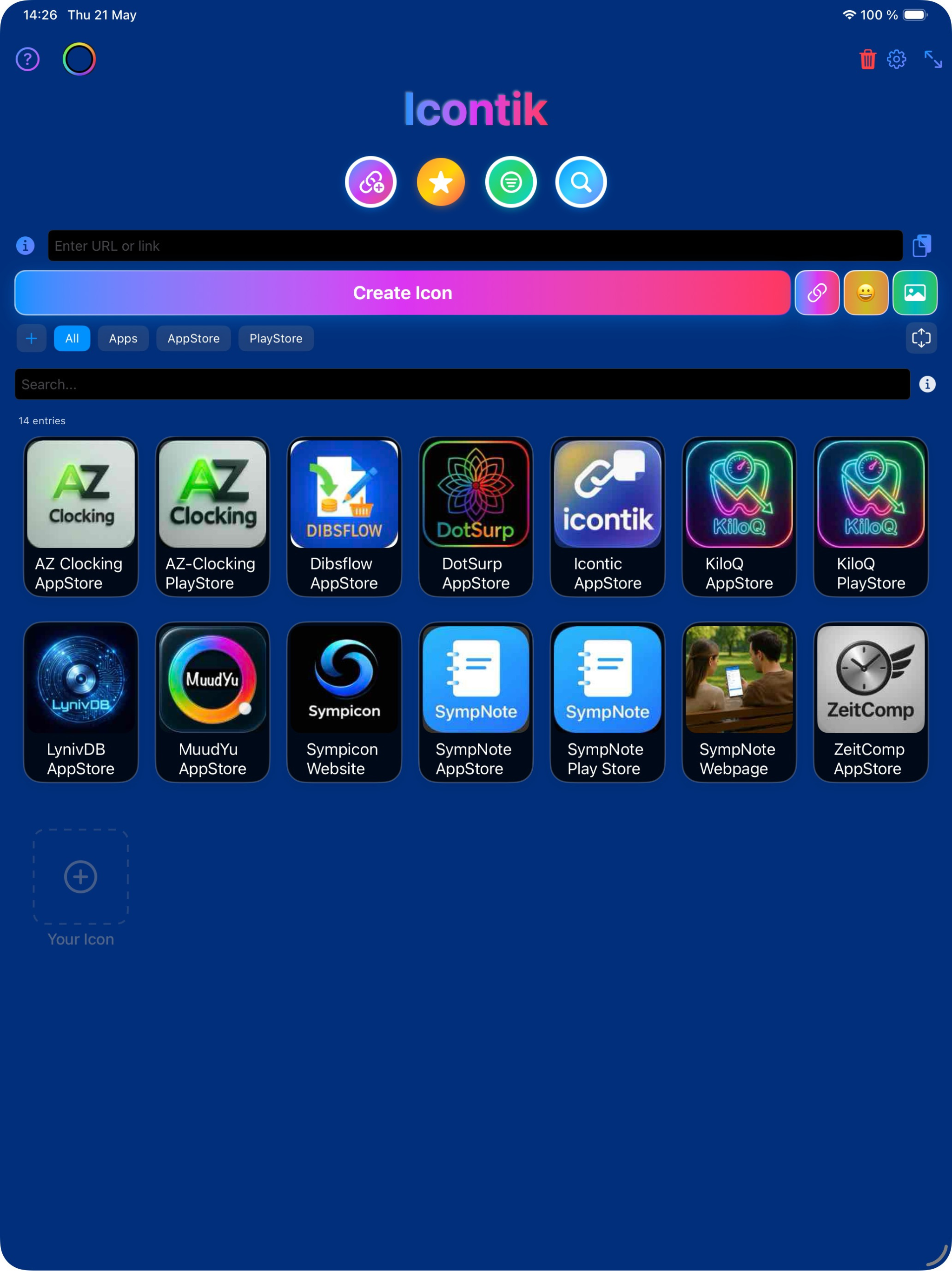 Icontik - Link Organizer