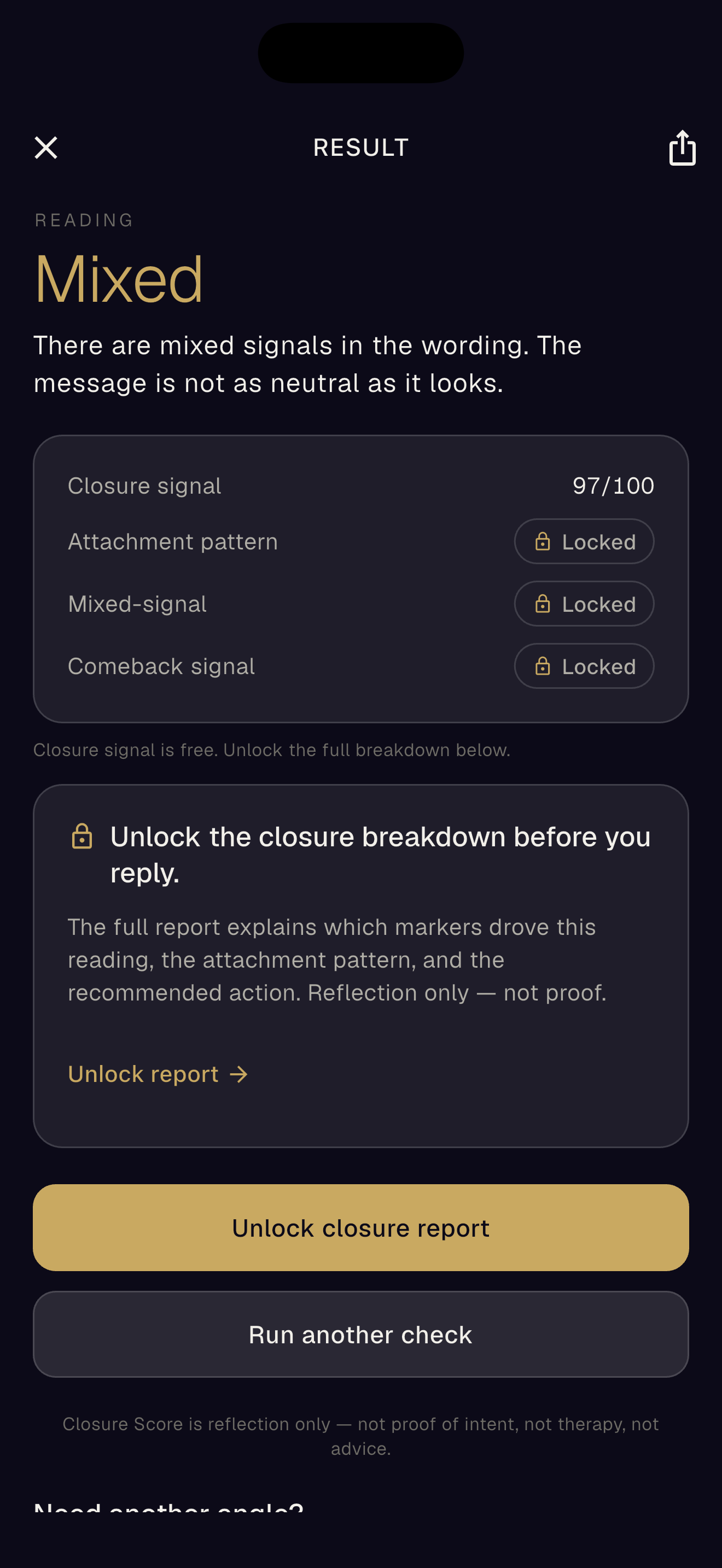 Closure Score screenshot 3