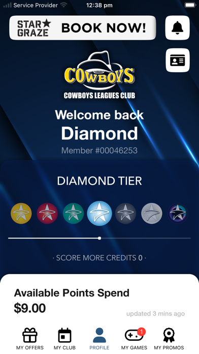 Screenshot 1 of Cowboys Leagues Club App