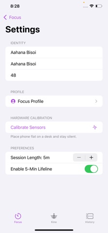 KineFocus screenshot