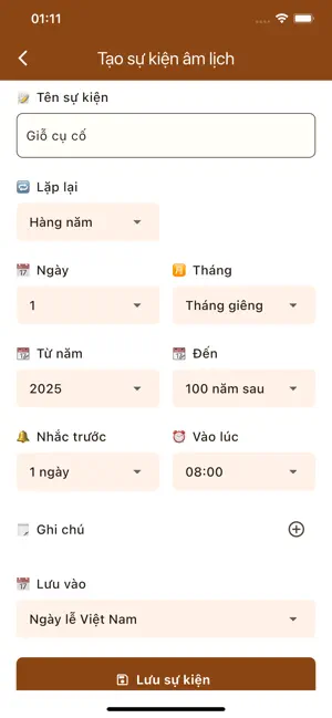 Nhắc Lịch Âm screenshot 2