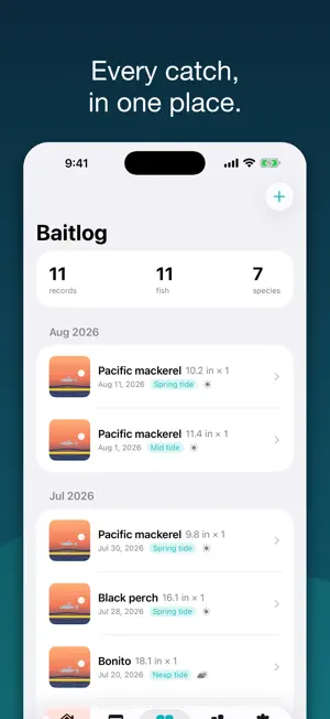 Baitlog: Fishing Log & Solunar screenshot 3