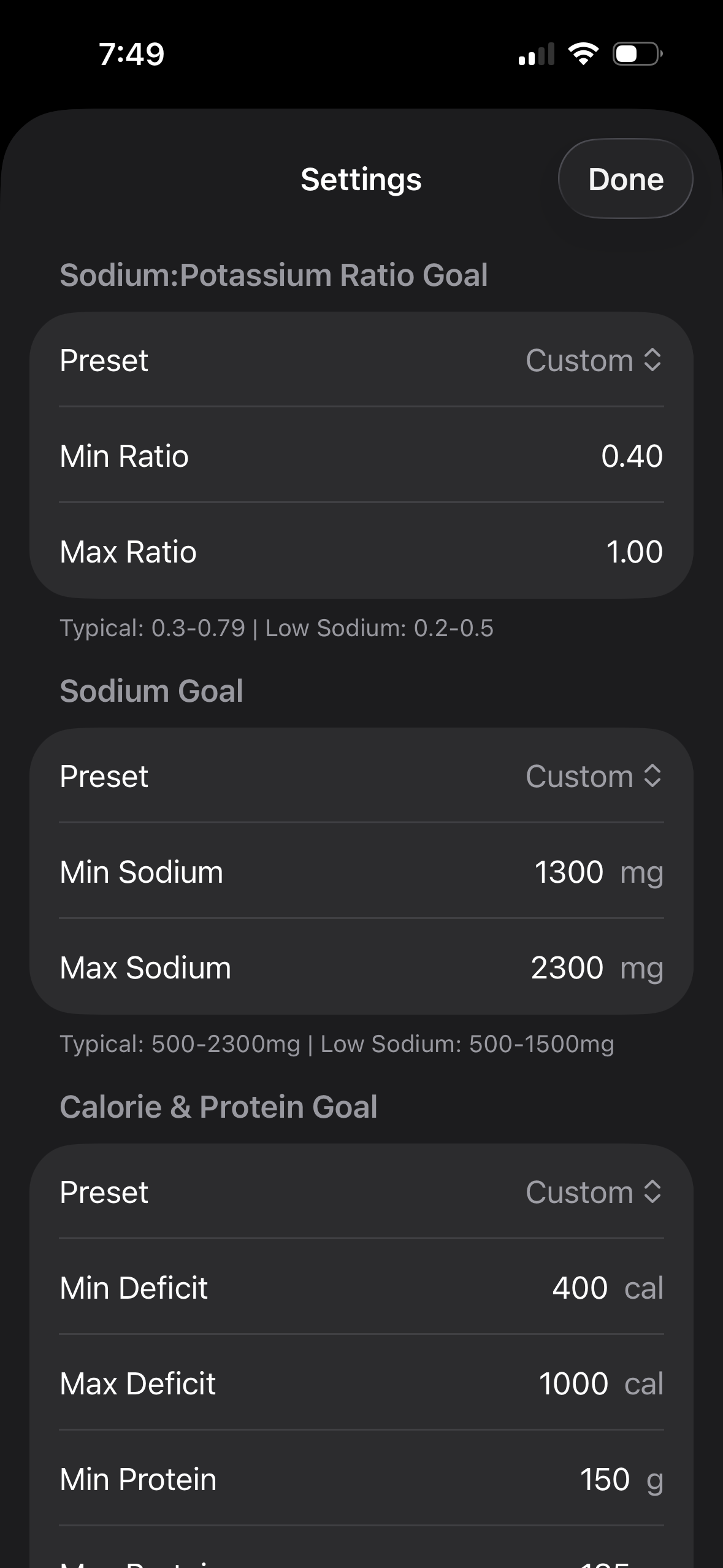 Log Nutrients