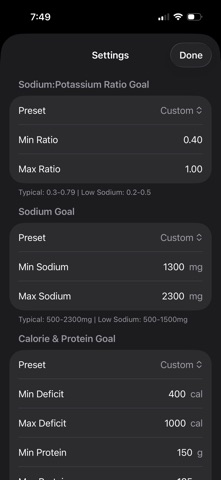 Log Nutrients screenshot