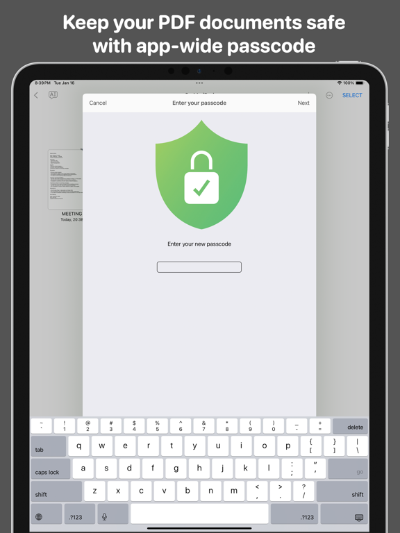 FreePDF - PDF Editor & Reader iPad screenshot