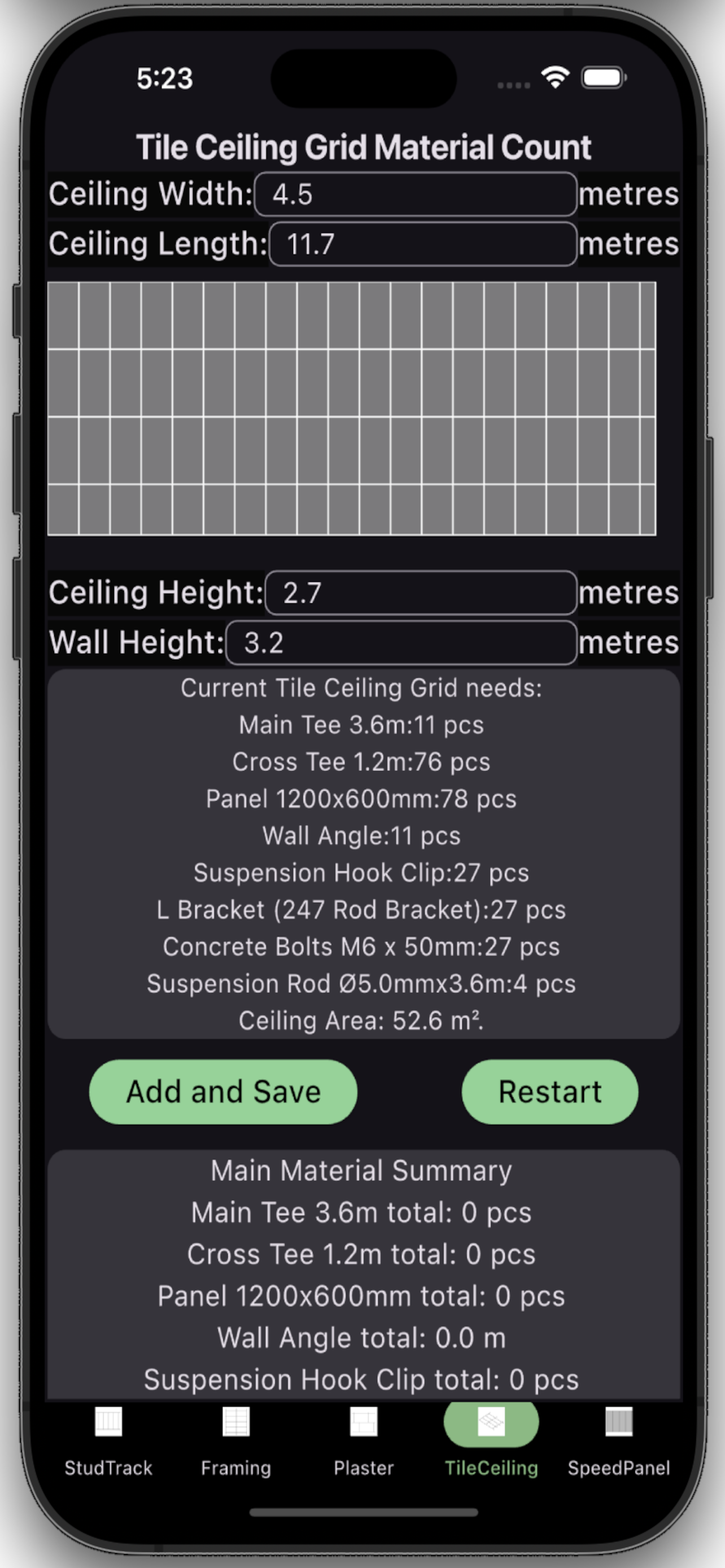 Material Count