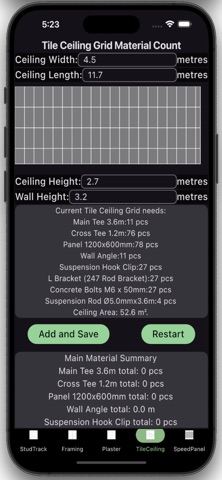 Material Count screenshot