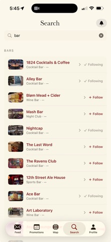 Sip: Bars & Events iPhone screenshot