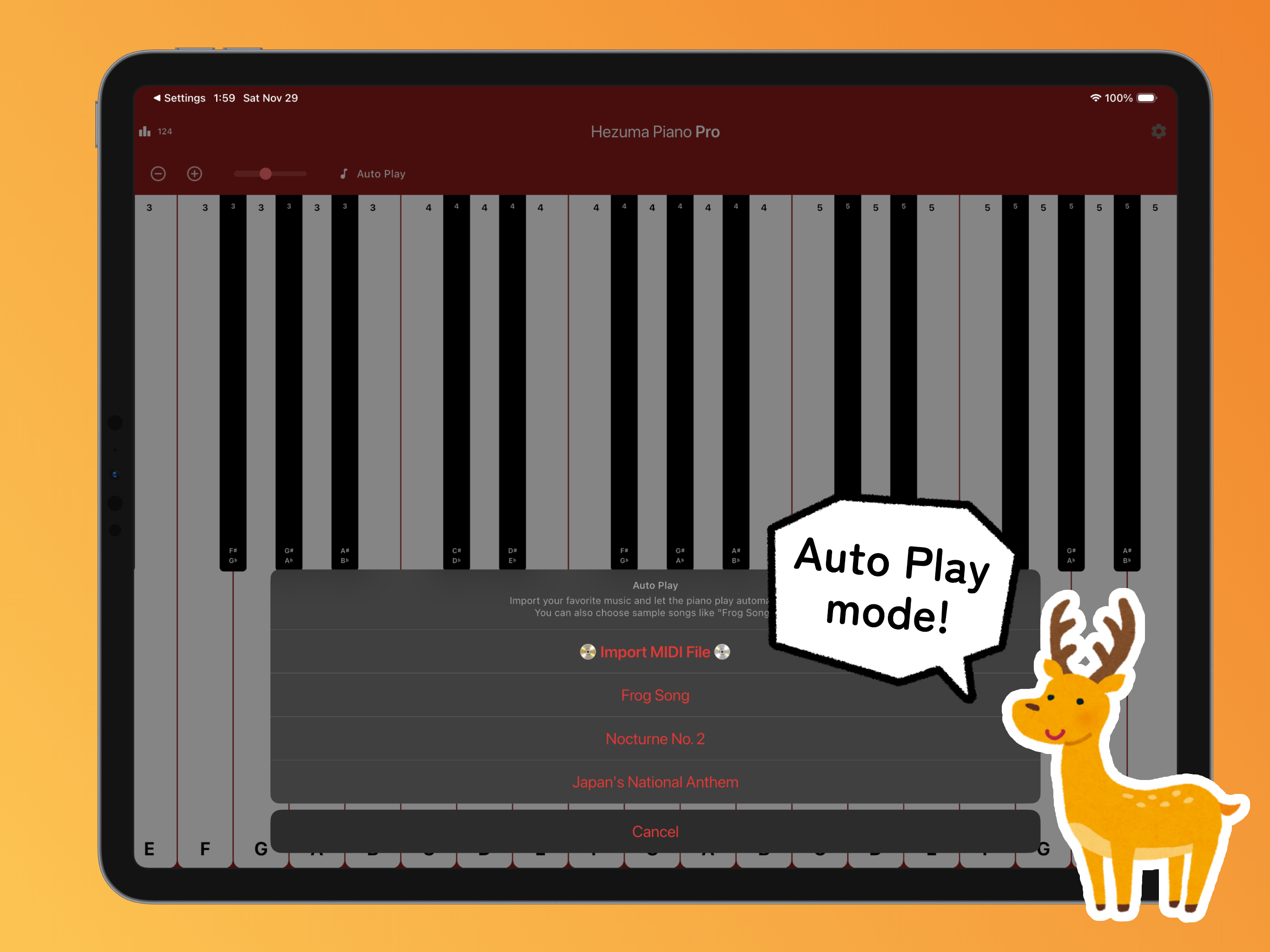 Deer Hezuma Piano: Shout MIDI