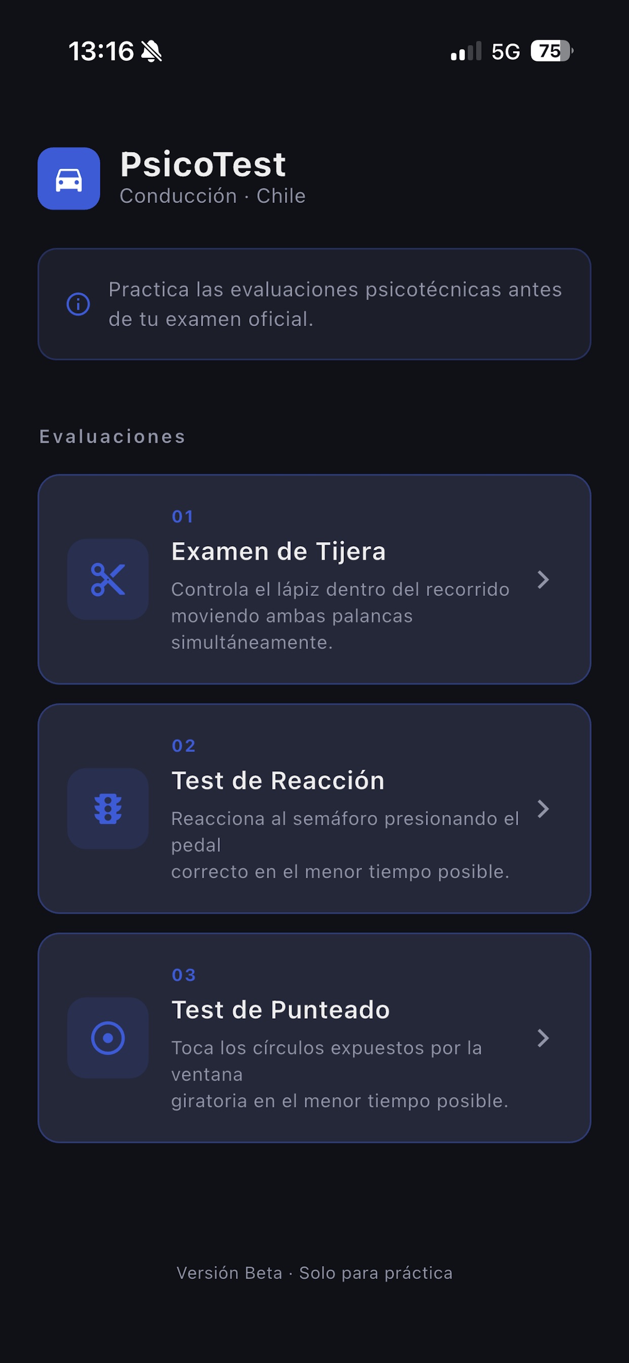 Screenshot 5 of PiscoTest Conducción