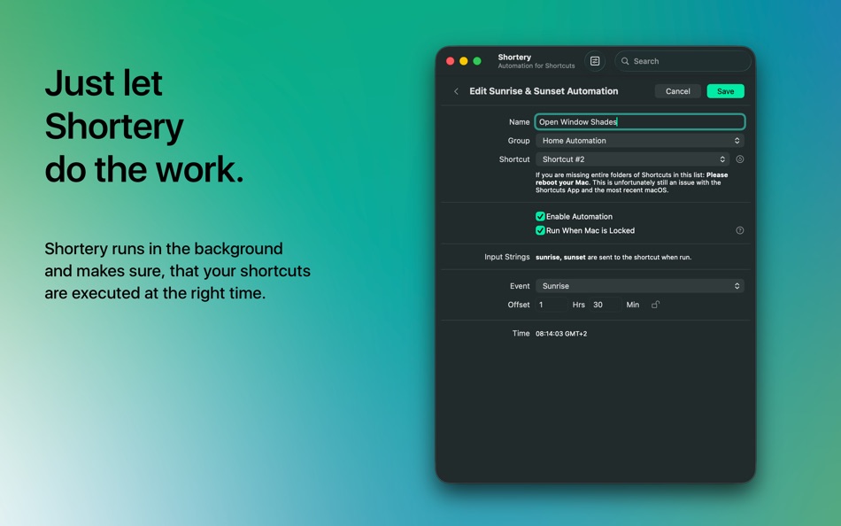 #3. Shortery (macOS) By: Unit Numberfive oHG