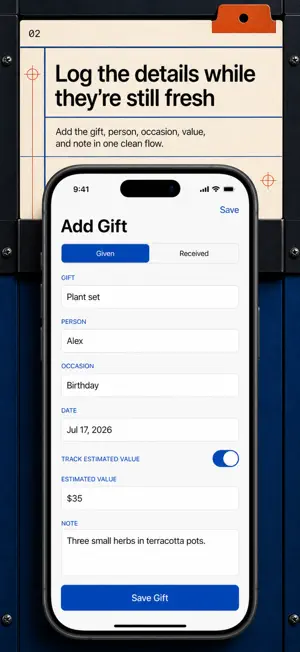 Gift Tracker: Private Ledger screenshot 2