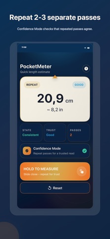PocketMeter Length Estimate screenshot