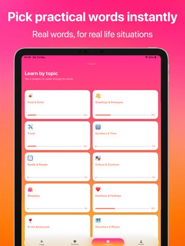 Piuma: Learn Languages Easily iPad screenshot