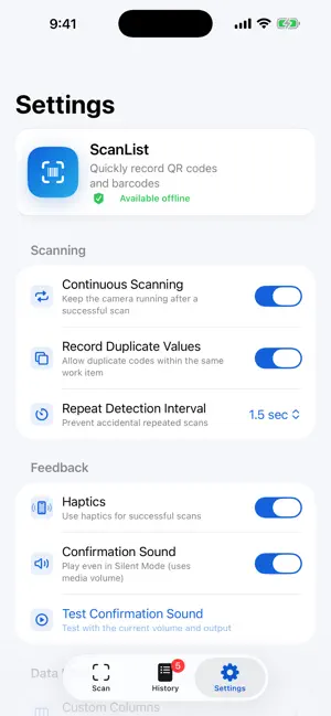ScanList - QR & Barcode Scan screenshot 3