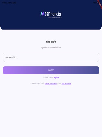 BZFinancial iPad screenshot