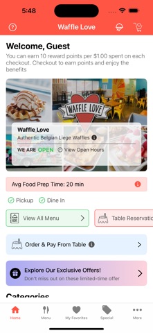 Waffle Love Austin iPhone screenshot