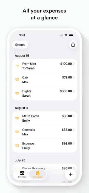 Splid - Split group bills screenshot 2