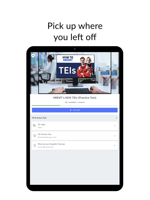 How To NREMT iPad screenshot 1 - Education app