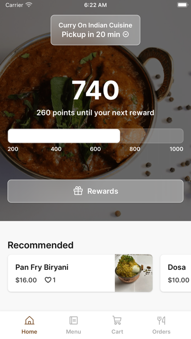 Screenshot 1 of Curry On Indian Cuisine App