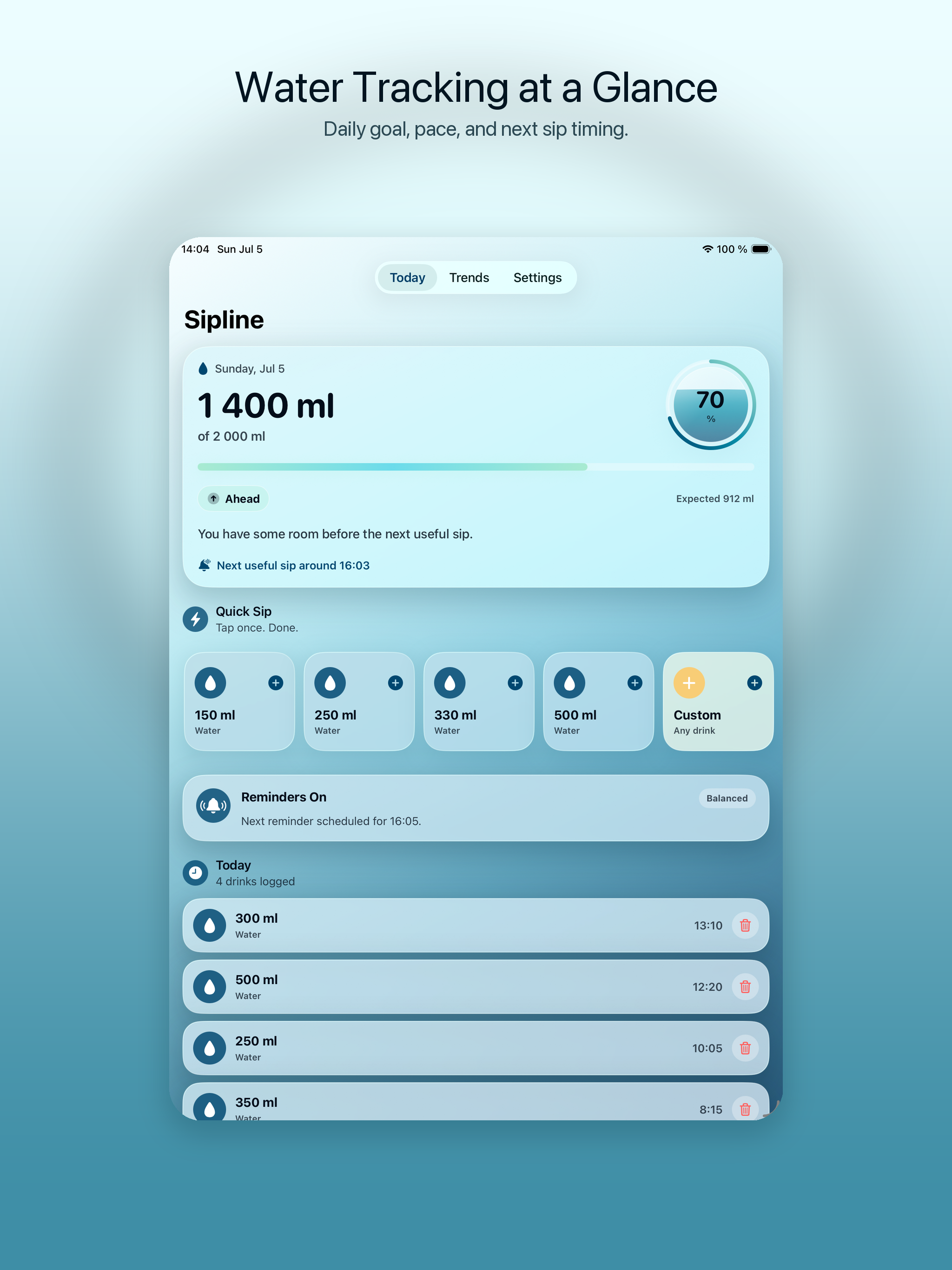 Water Tracker: Sipline screenshot 5