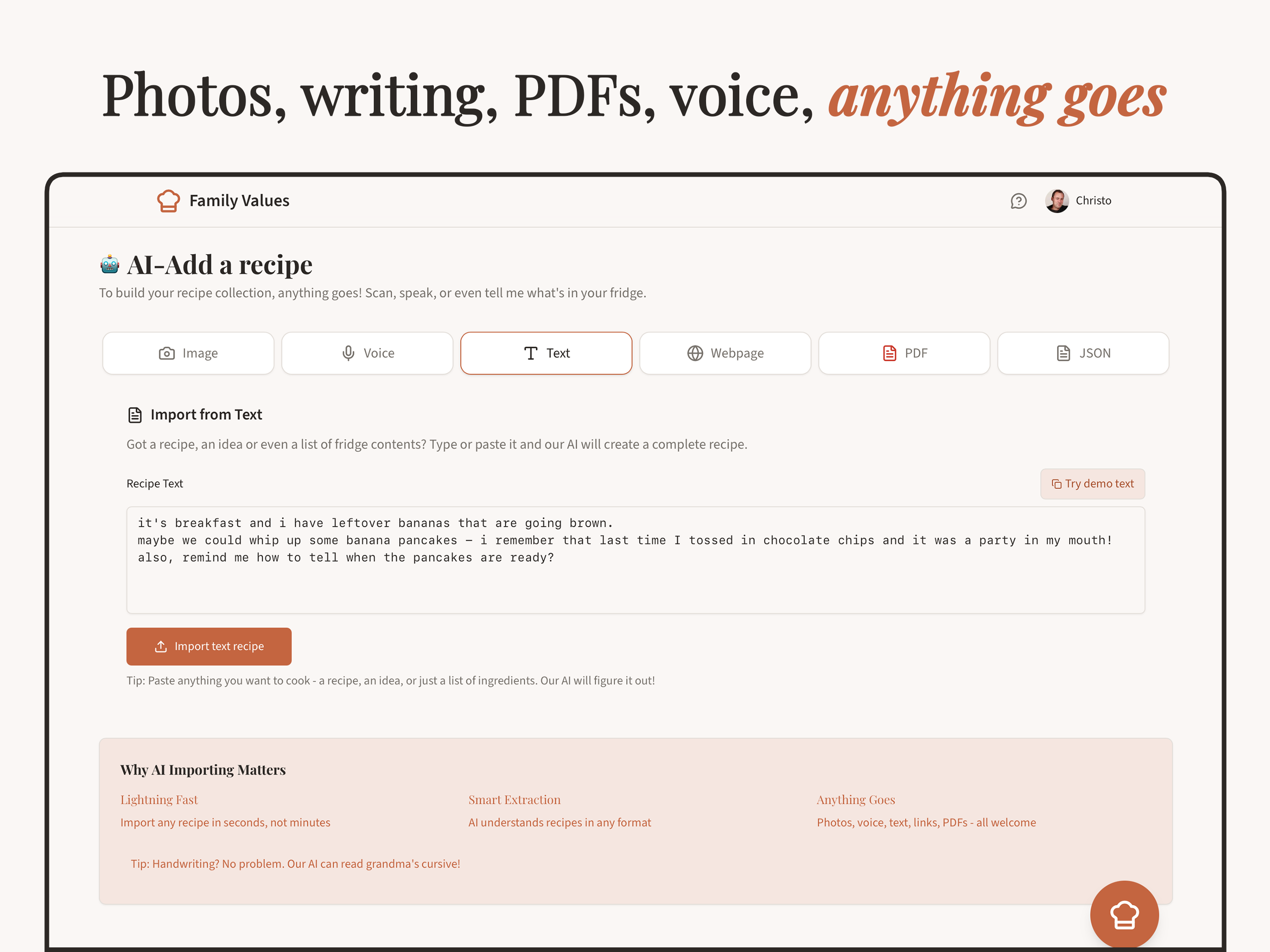 Family Values: recipe manager screenshot 18