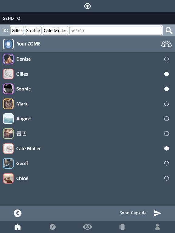 ZOME - Spatial Messenger iPad screenshot 9 - Social Networking app