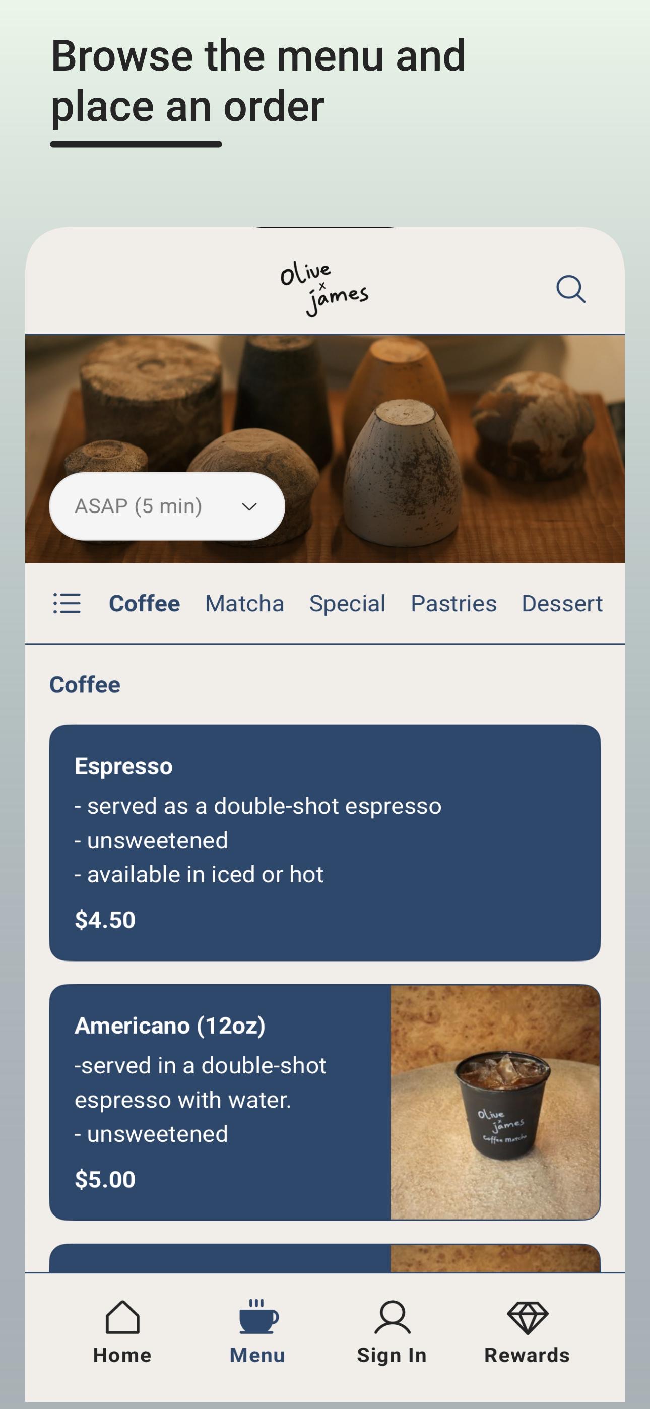 Screenshot 2 of Olive and James Cafe