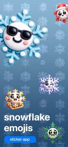 Snowflake Emojis app screenshot