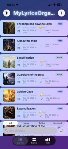 MyLyricOrganizer screenshot