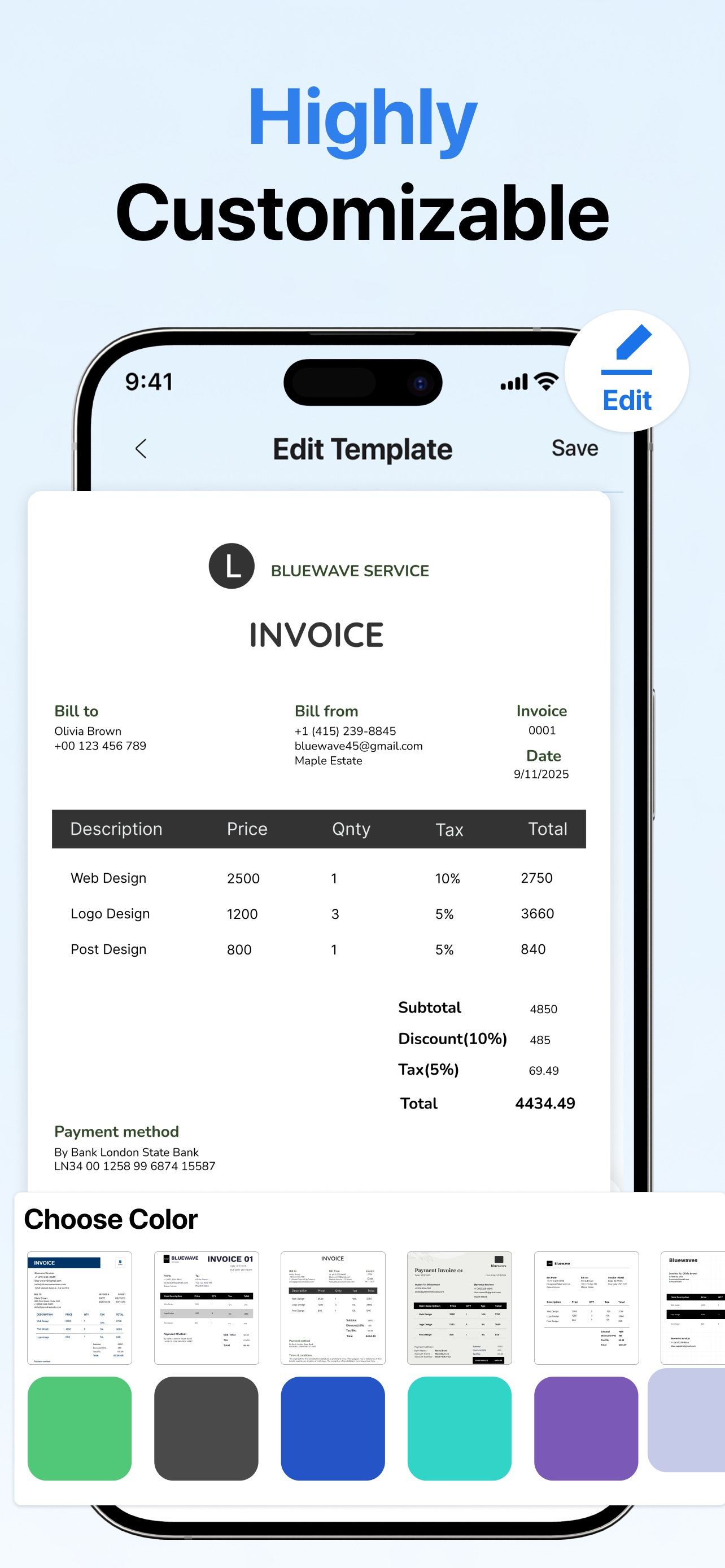 Invoice Maker: Estimate Bills