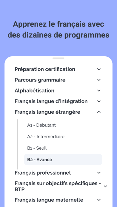 Screenshot #2 pour Frello - Apprendre français