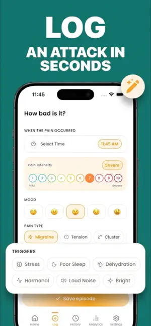 MigraineMap: Headache Diary screenshot 3