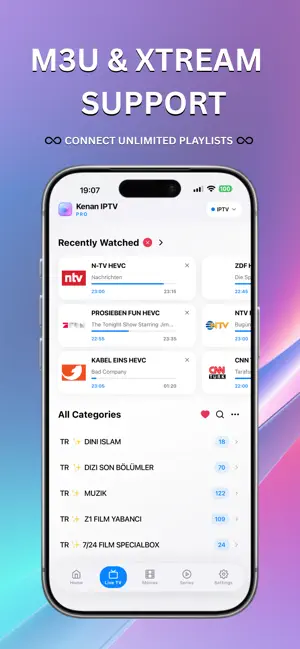 Kenan IPTV Pro - M3U & Xtream screenshot 2