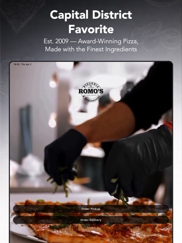 Romo's Pizza iPad screenshot