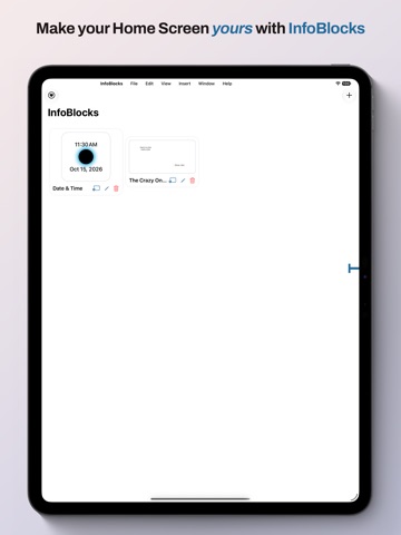 InfoBlocks - Widget Builder