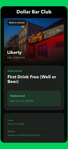 Dollar Bar Club iPhone screenshot