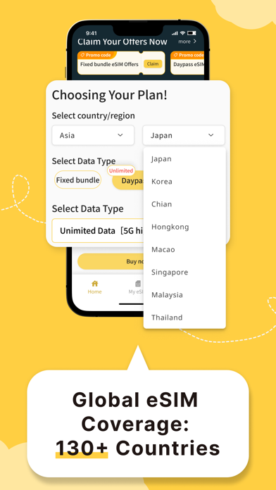 JetFi mobile: Global eSIM Data iPhone screenshot 4 - Travel app