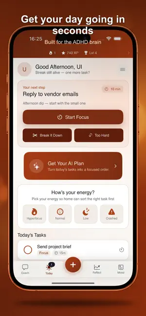 FocusLab AI: ADHD Coach screenshot 1