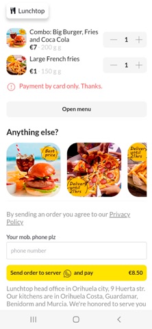 Lunchtop screenshot