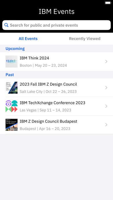 Screenshot #1 pour IBM Events