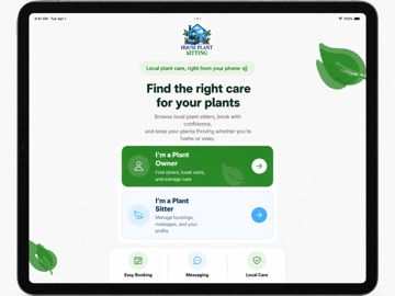 House Plant Sitting iPad screenshot