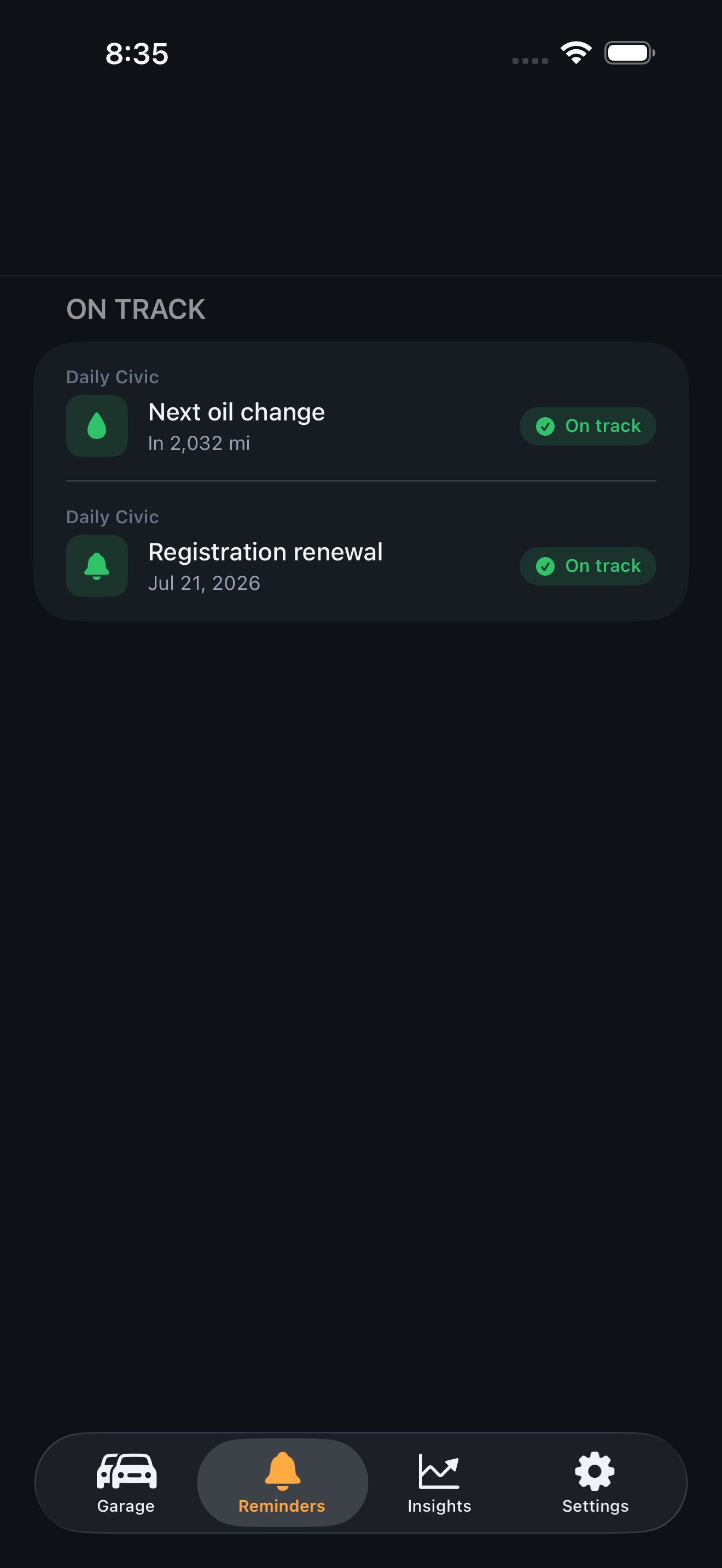 GarageLog: Car Maintenance screenshot 4