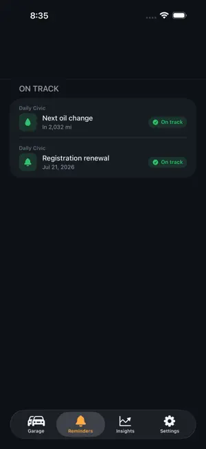 GarageLog: Car Maintenance screenshot 4