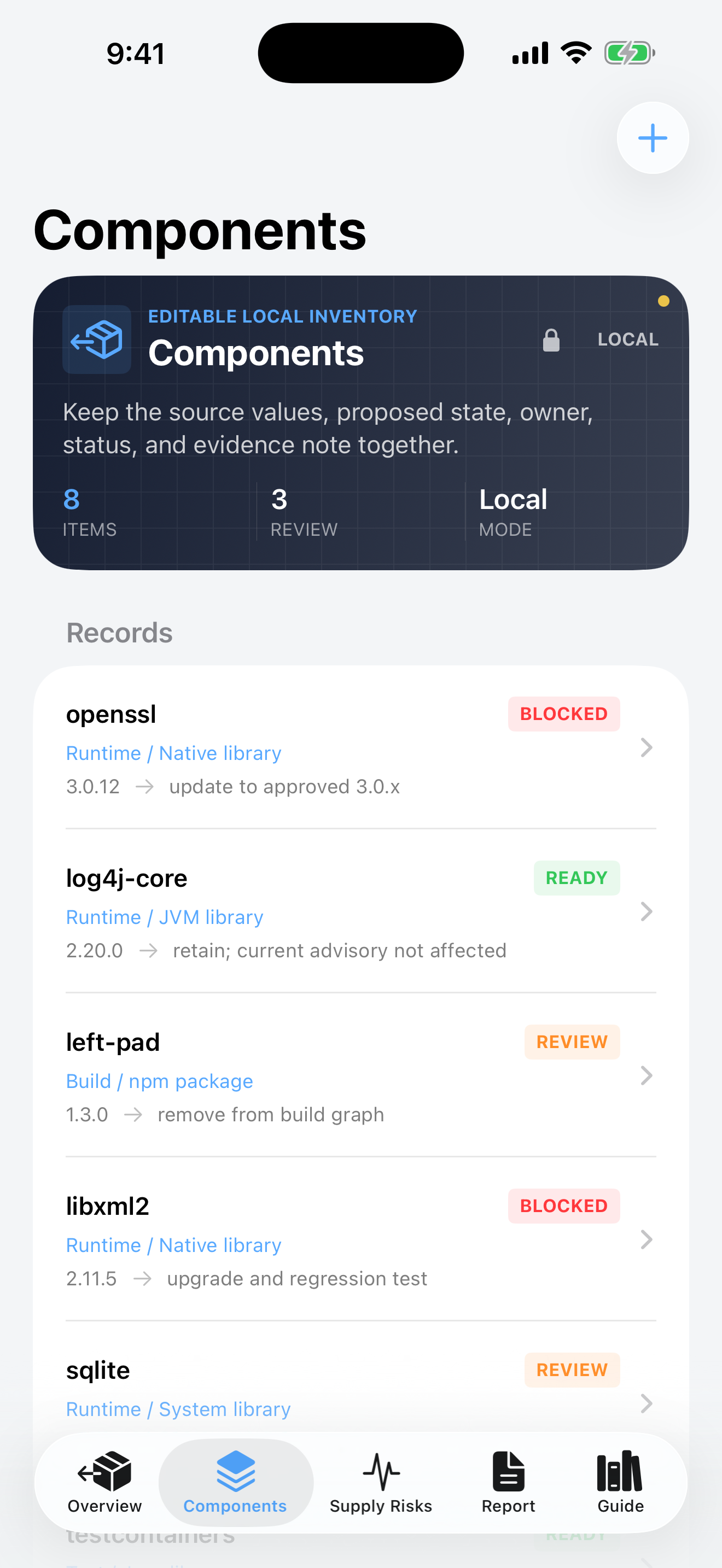 Dependquarry: SBOM Review screenshot 2 of 4