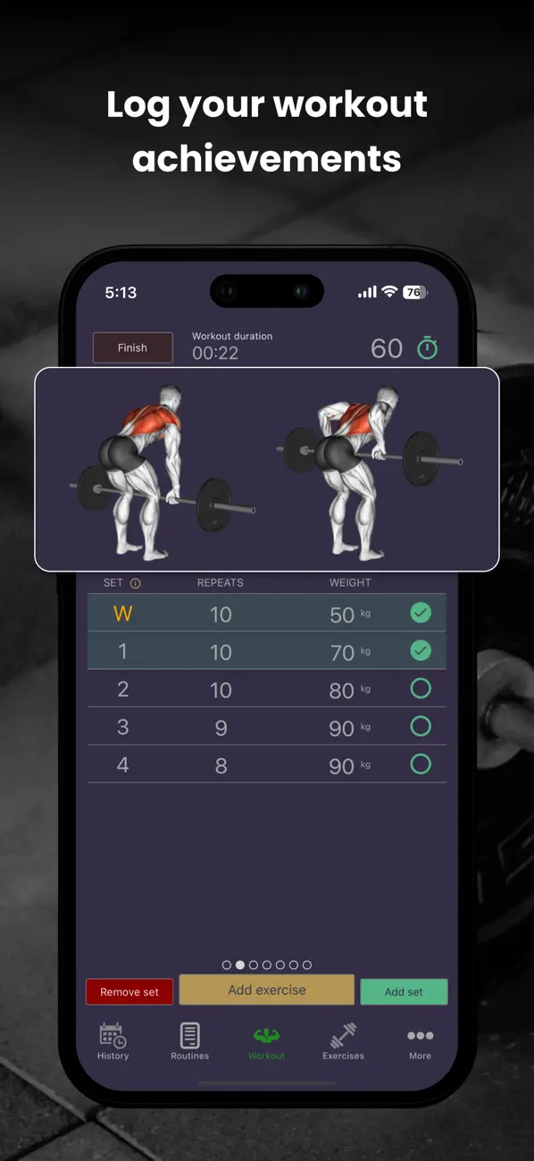 Screenshot #2 pour Gymlify - workout tracker